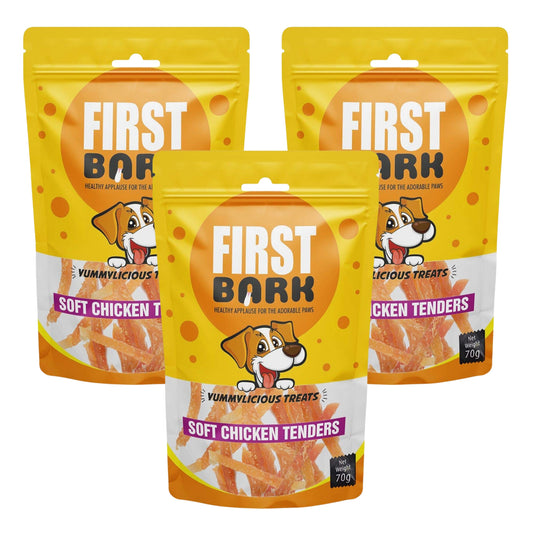First Bark Soft Chicken Tender Treats for Dogs, 70gm, Pack of 3