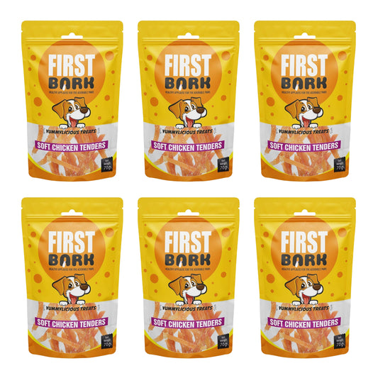 First Bark Soft Chicken Tender Treats for Dogs, 70gm, Pack of 6