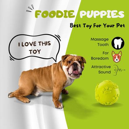 Foodie Puppies Latex Squeaky Toy for Small to Medium Dogs - Claw Ball