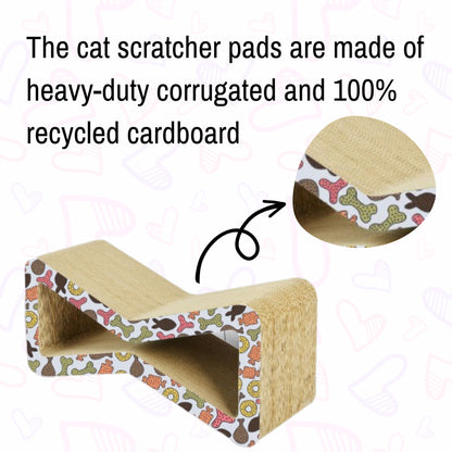 Foodie Puppies Corrugated Bow-Shaped Scratcher for Cats & Kittens