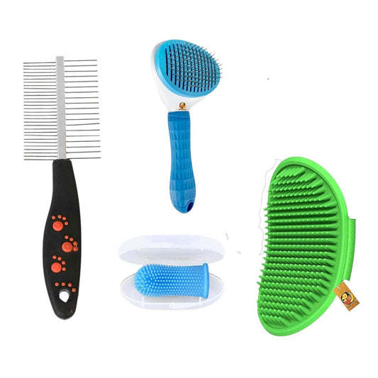 Foodie Puppies Pet 4-in-1 Grooming Combo for Dogs, Puppies & Cats