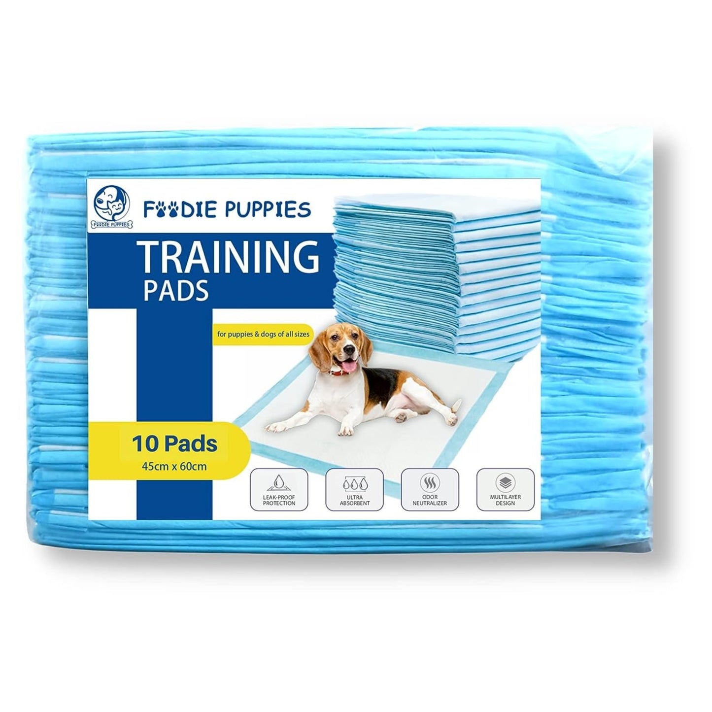 Foodie Puppies Pee/Potty Pet Training Pad - 45x60cm (10 Pads)