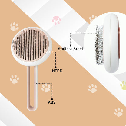 Foodie Puppies Round Head Slicker Brush for Puppies, Dogs, & Cats