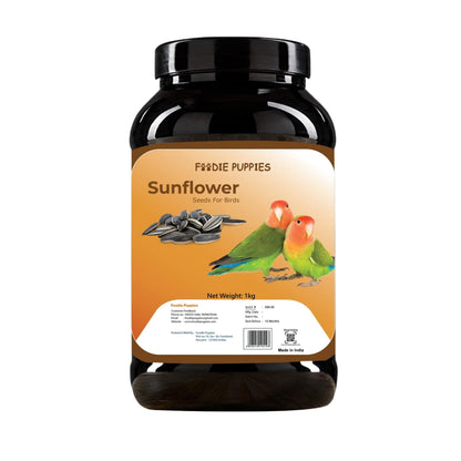 Foodie Puppies Sunflower Seeds - 1Kg | Suitable for All Types of Birds