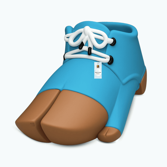 Blue Lace Leg Latex Dog Squeaky Chew Toy (8cm) for Small to Medium Dogs and Puppies