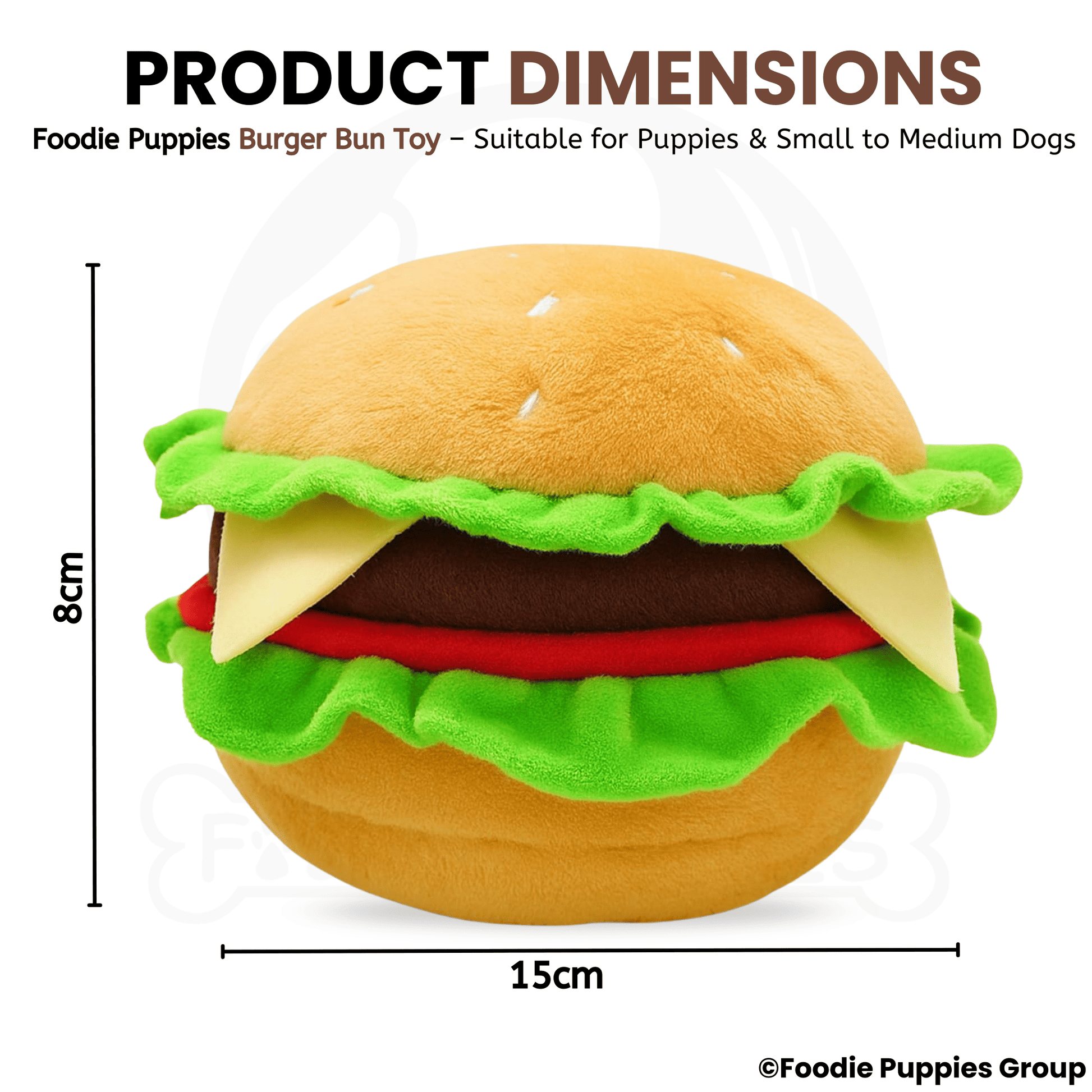 BurgerBun Dog Chew Toy