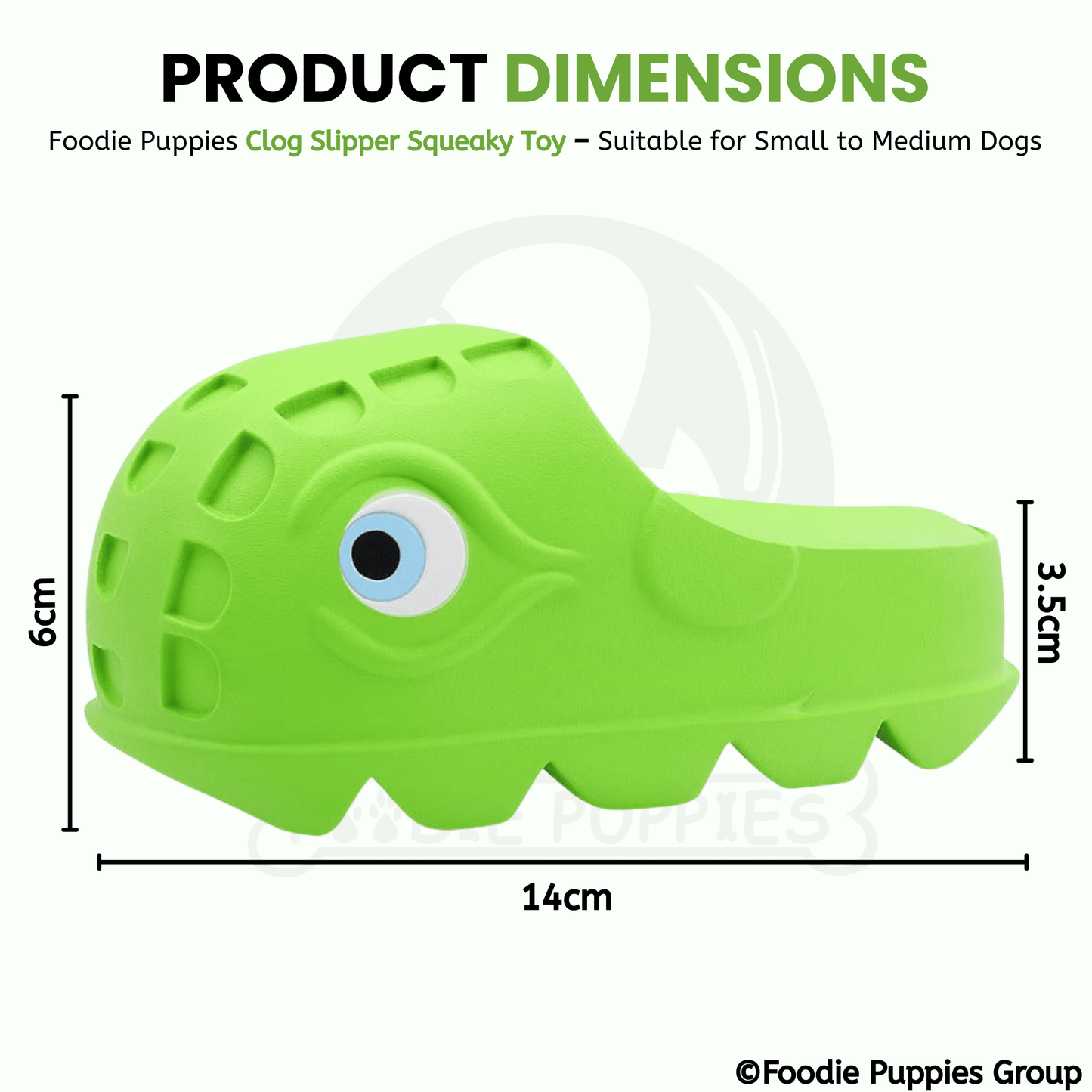 Clog Slipper Squeaky Toy for Puppies and Small to Medium Dogs