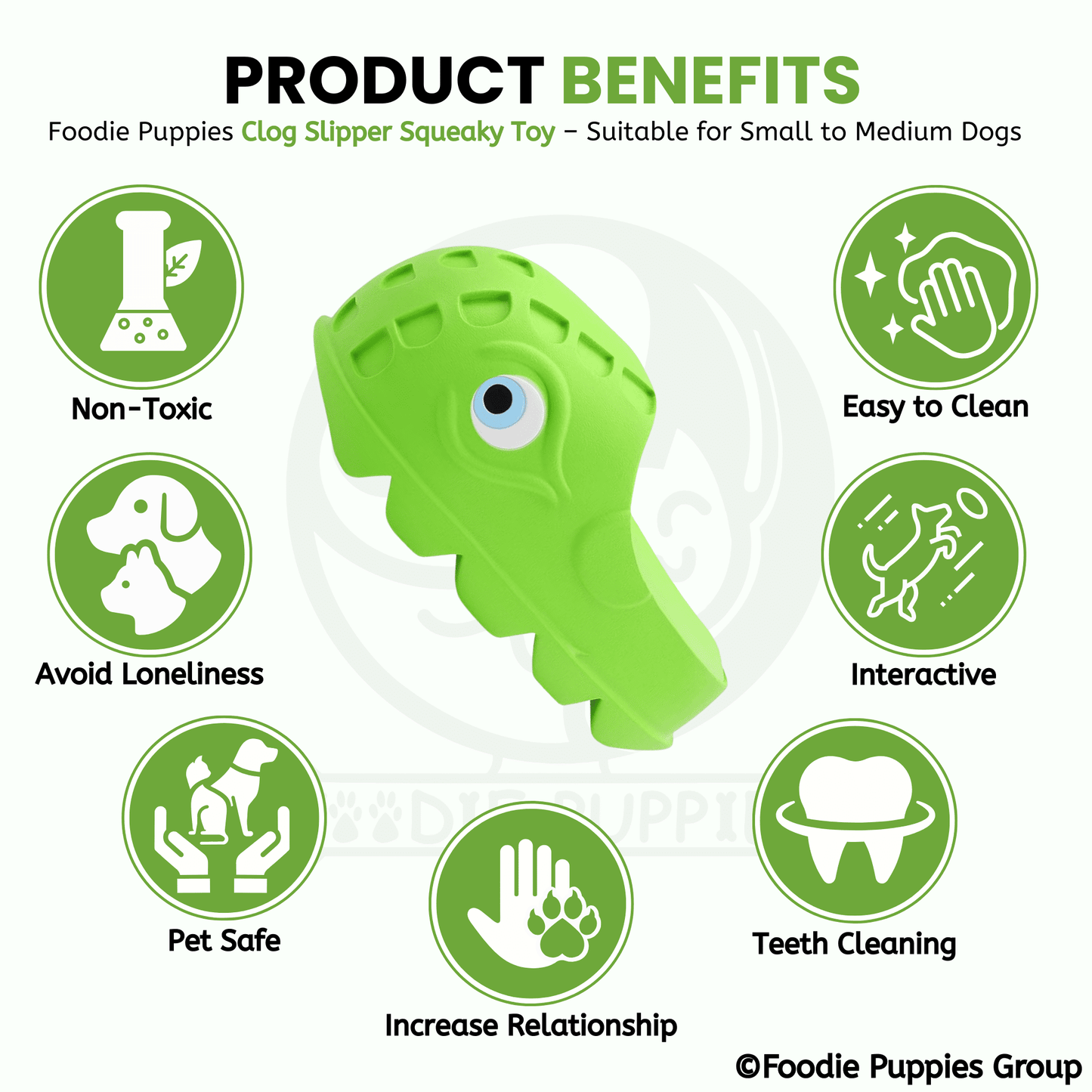 Clog Slipper Squeaky Toy for Puppies and Small to Medium Dogs