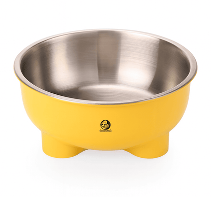Steel Material Elevated Yellow Bowl For Cat & Kitten 