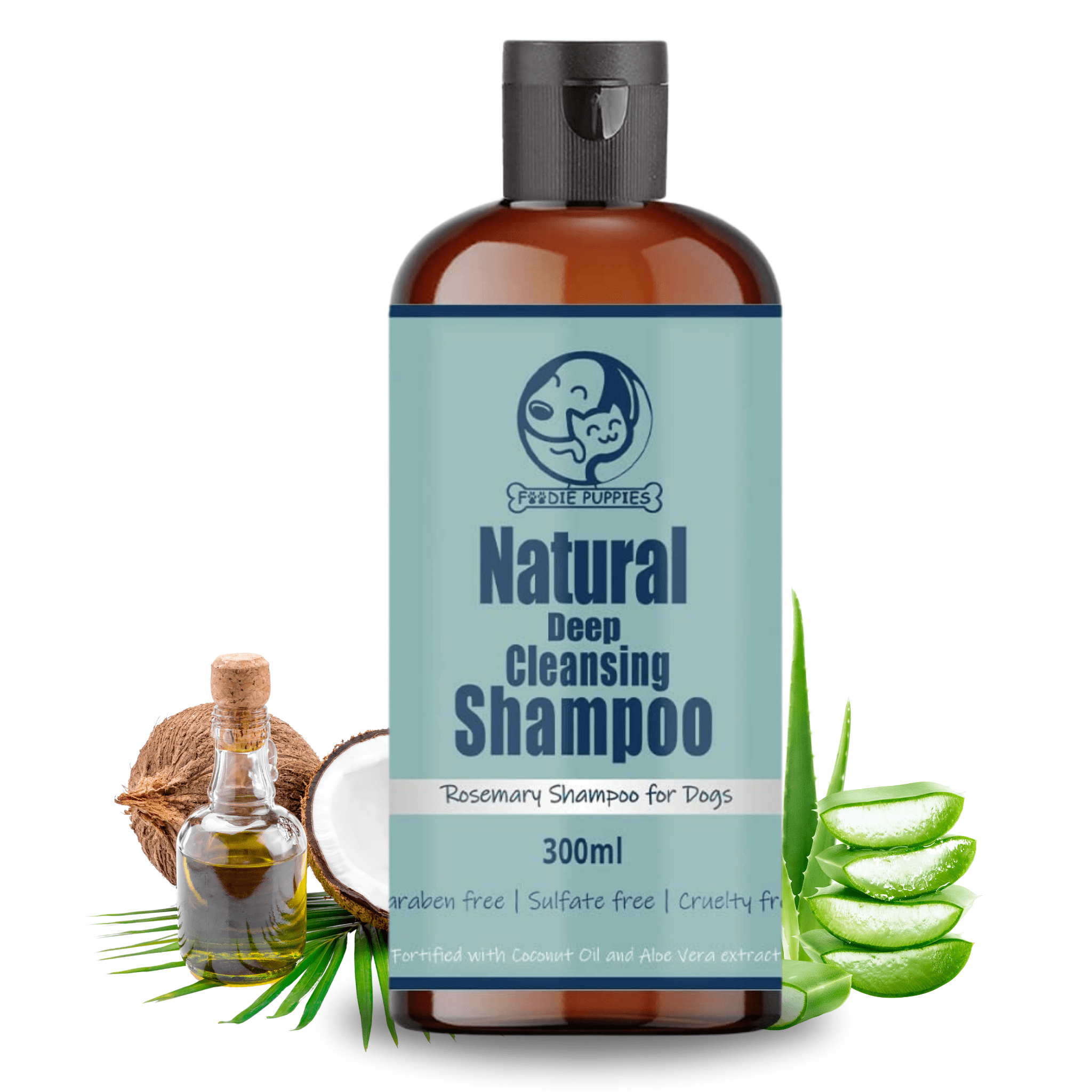 Natural Deep Cleansing Rosemary Dogs Shampoo 300 ml Foodie Puppies