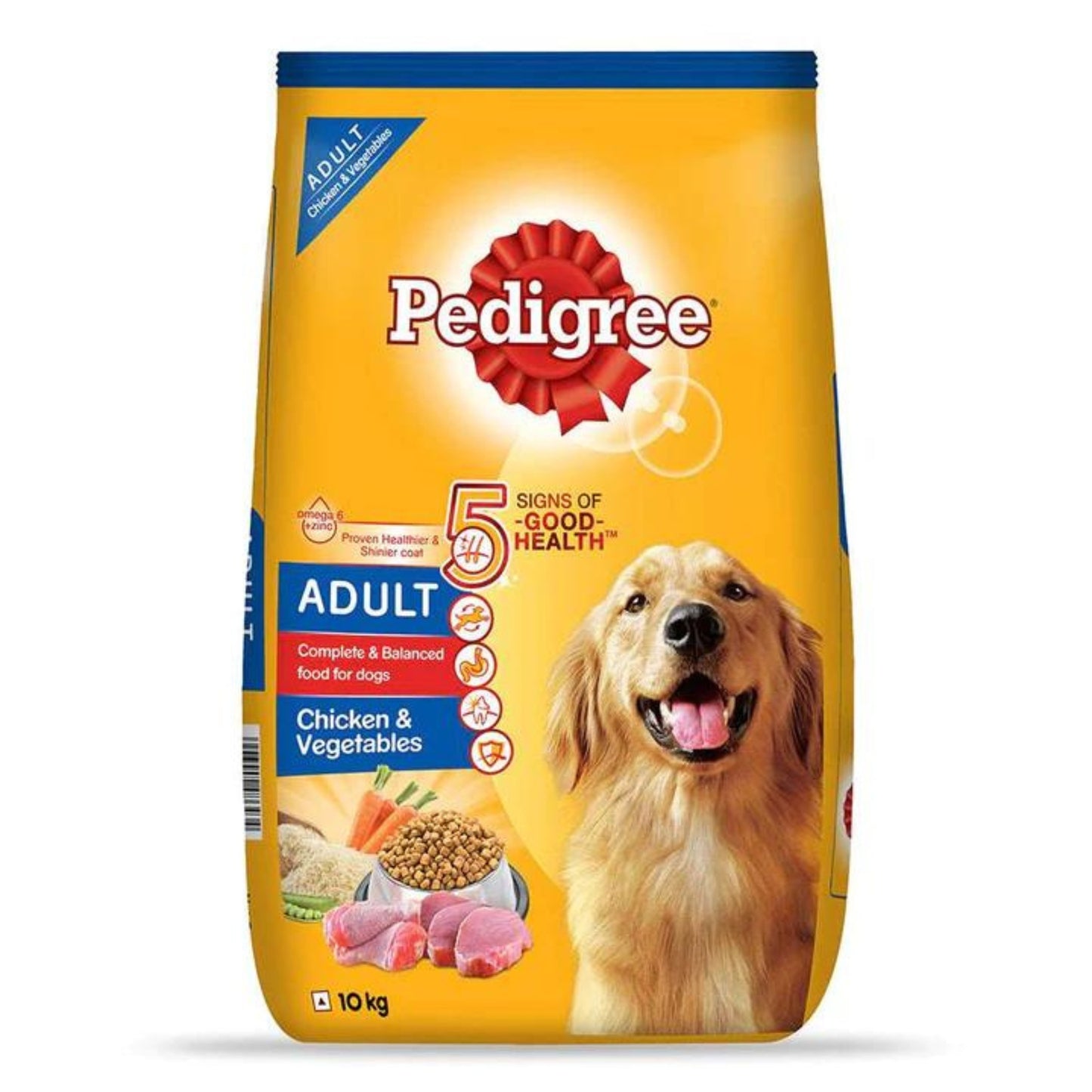 Pedigree Adult Dry Dog Food - Chicken & Vegetables, 10Kg