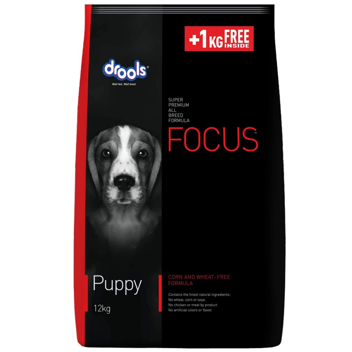 Drools Focus Puppy Super Premium Dry Dog Food, Chicken Flavor, 12kg