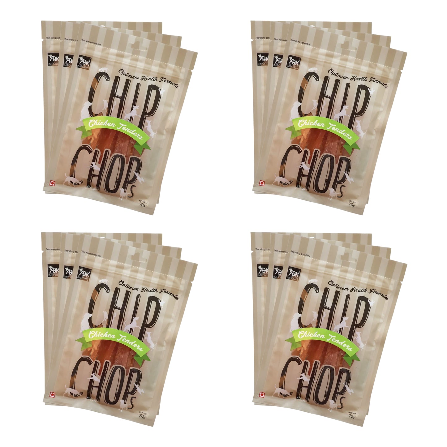 Chip Chops Dog Treats - Chicken Tenders (70gm, Pack of 12)