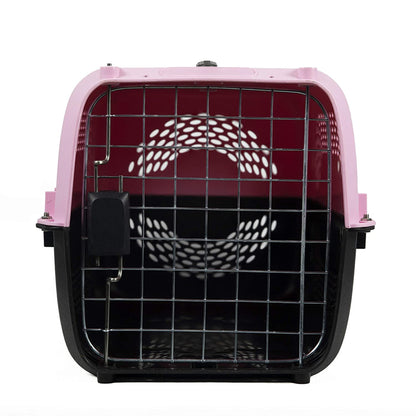 Foodie Puppies Portable Pet Travel Cage & Kennel House (Matte Pink)