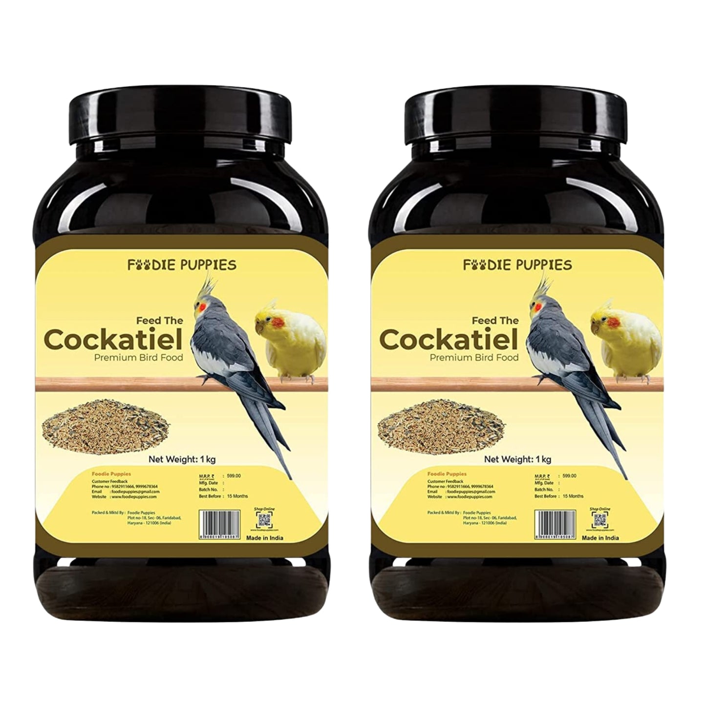 Foodie Puppies Cockatiel Seeds - 2Kg | Suitable for All Types of Birds