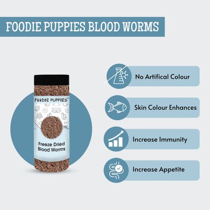 Freeze-Dried Blood Worms (35g, Pack of 2) for Fish and Turtles