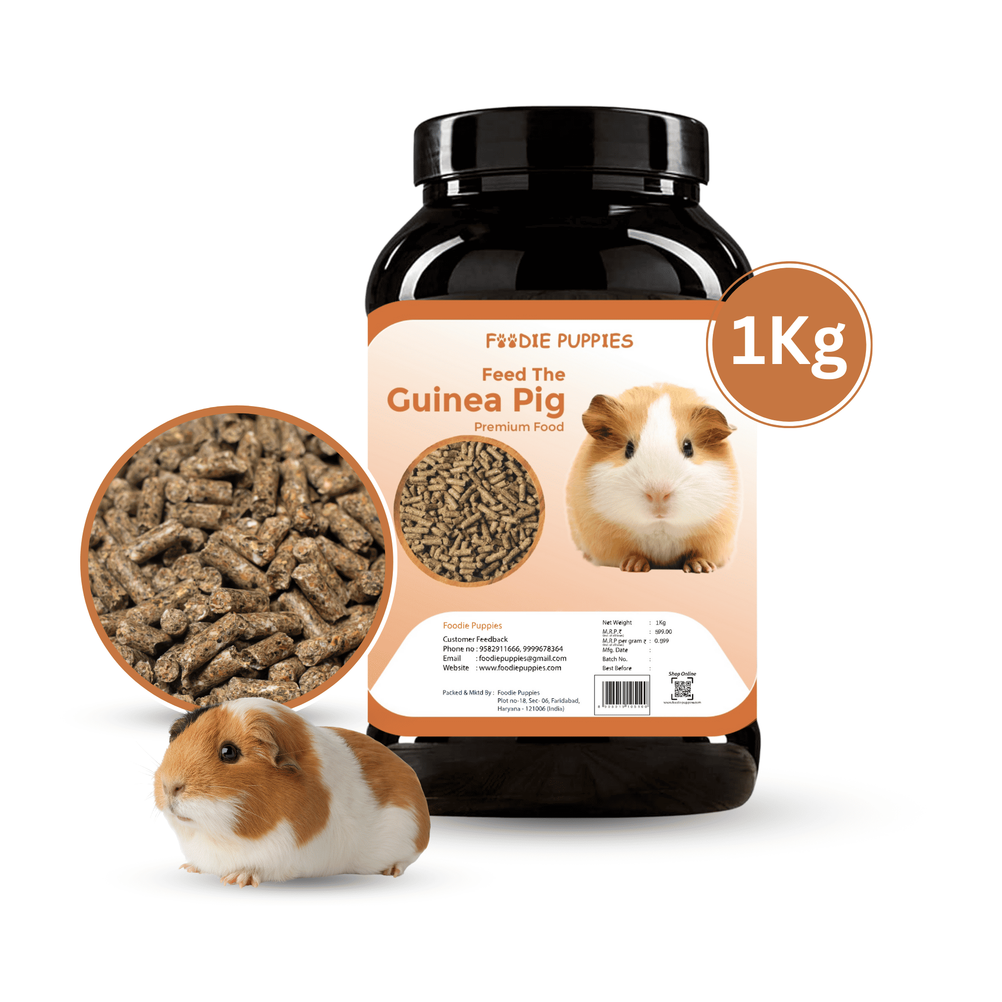 1Kg Guinea Pig Food Pellets, Highly Nutritious Diet – Foodie Puppies