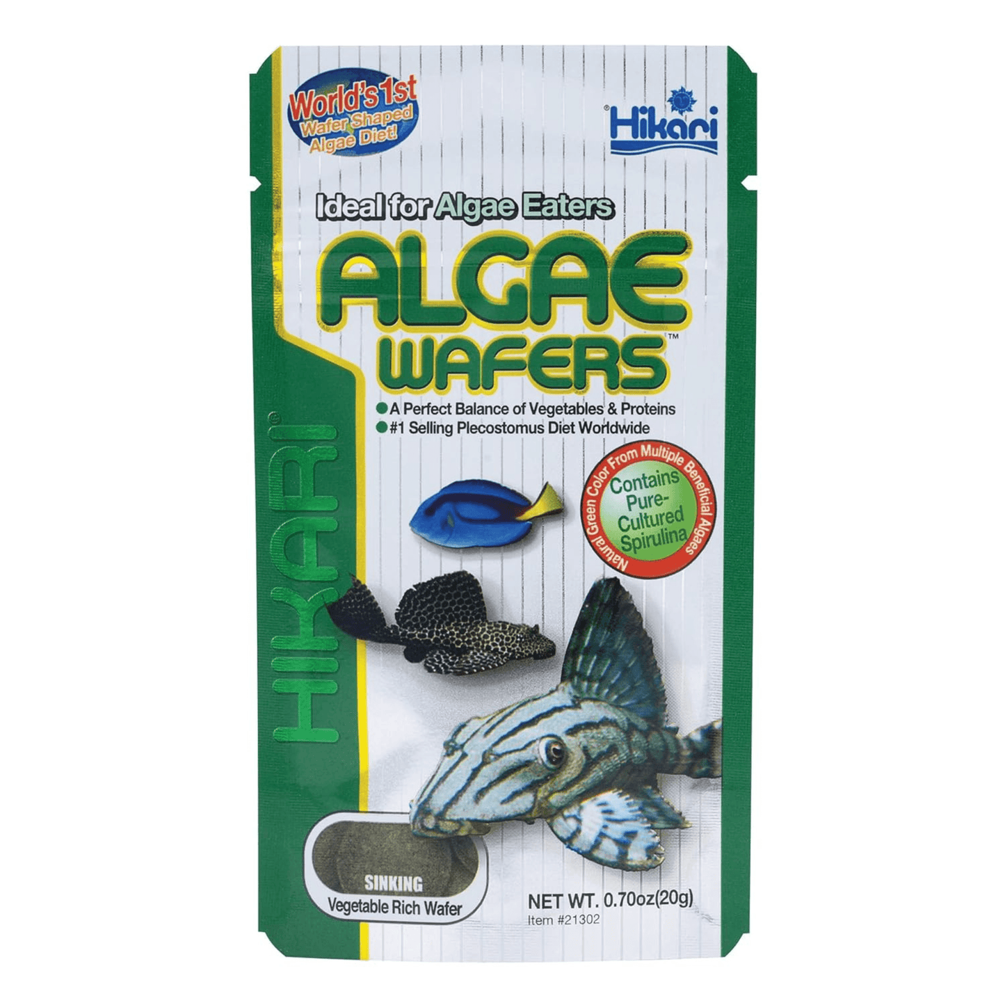 HIKARI Tropical Algae Wafers (20G) Aquarium Fish Food For All Life Stages