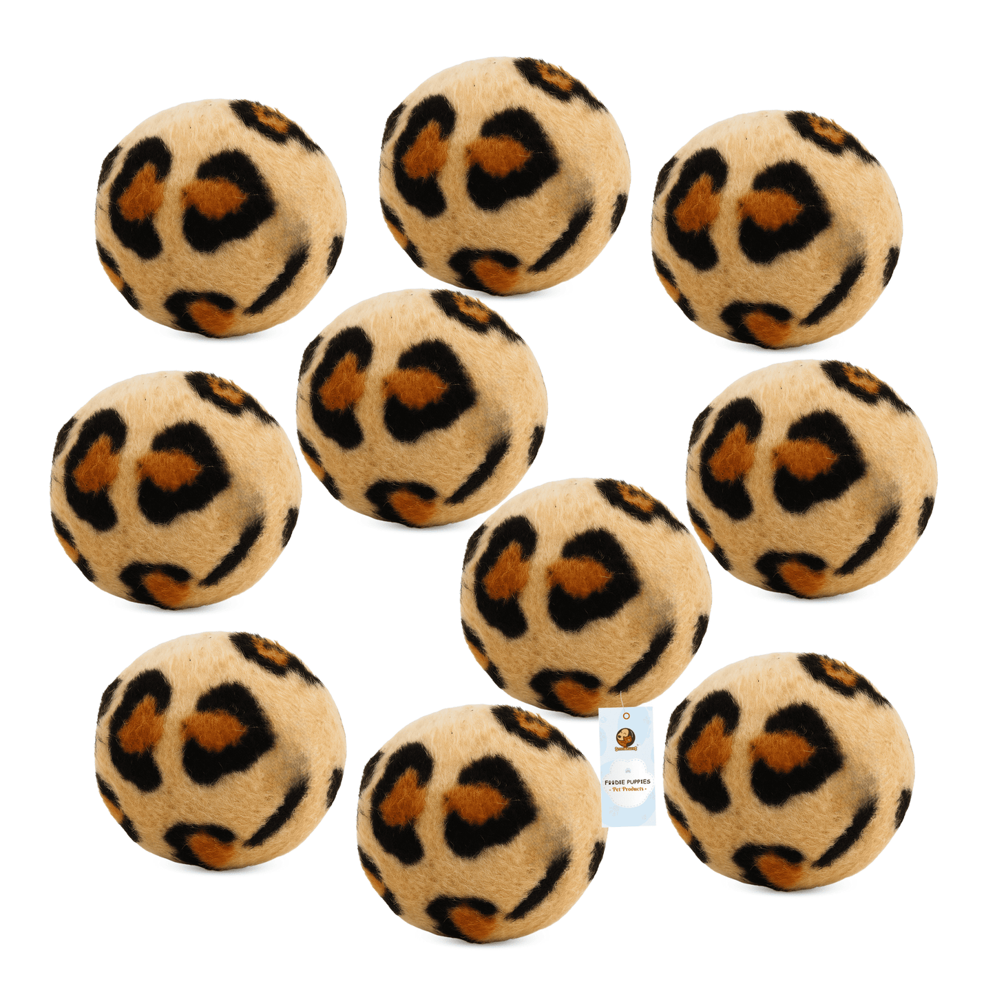 Set of Leopard Mini Balls Toy For Cats & Kittens