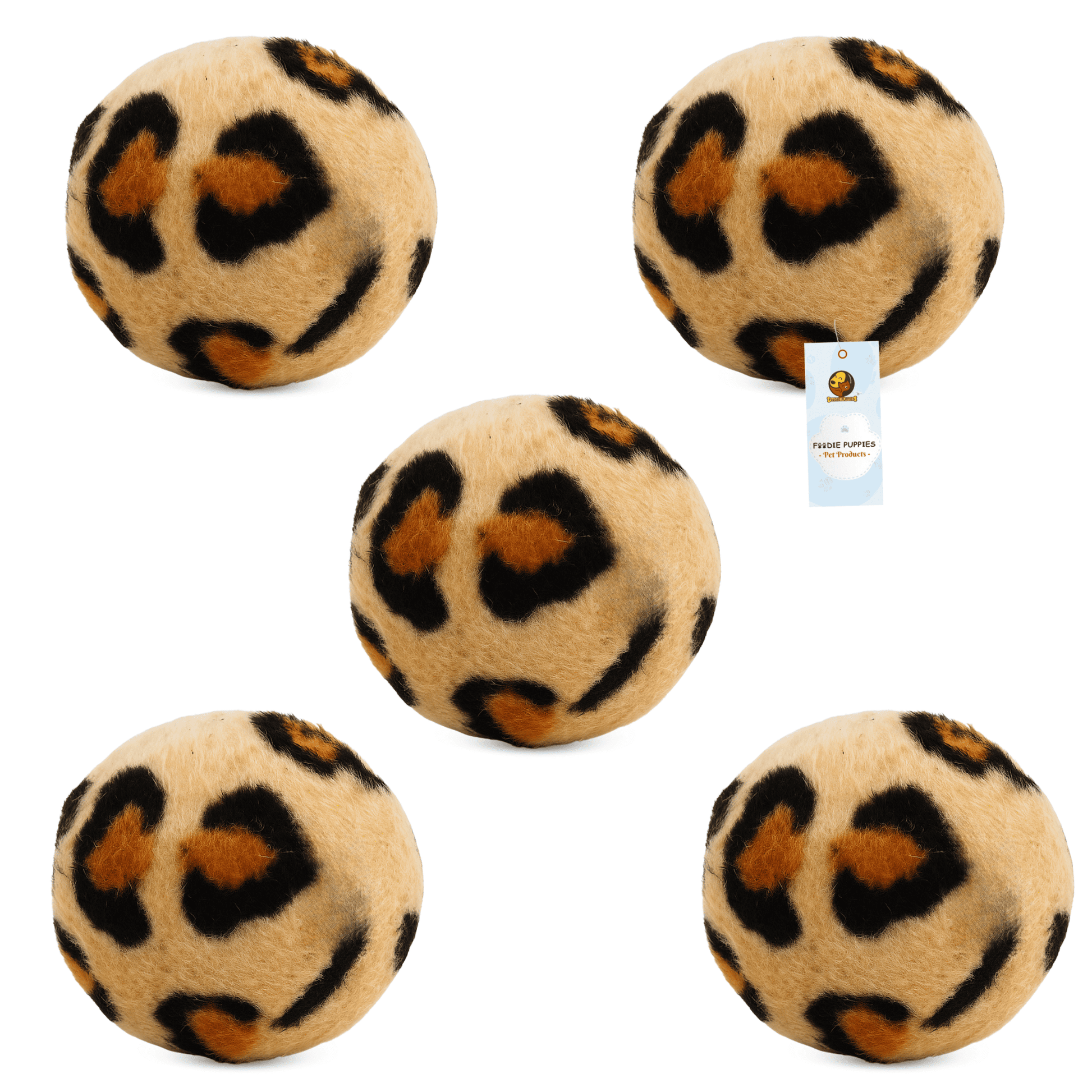 Set of Leopard Mini Balls Toy For Cats & Kittens  