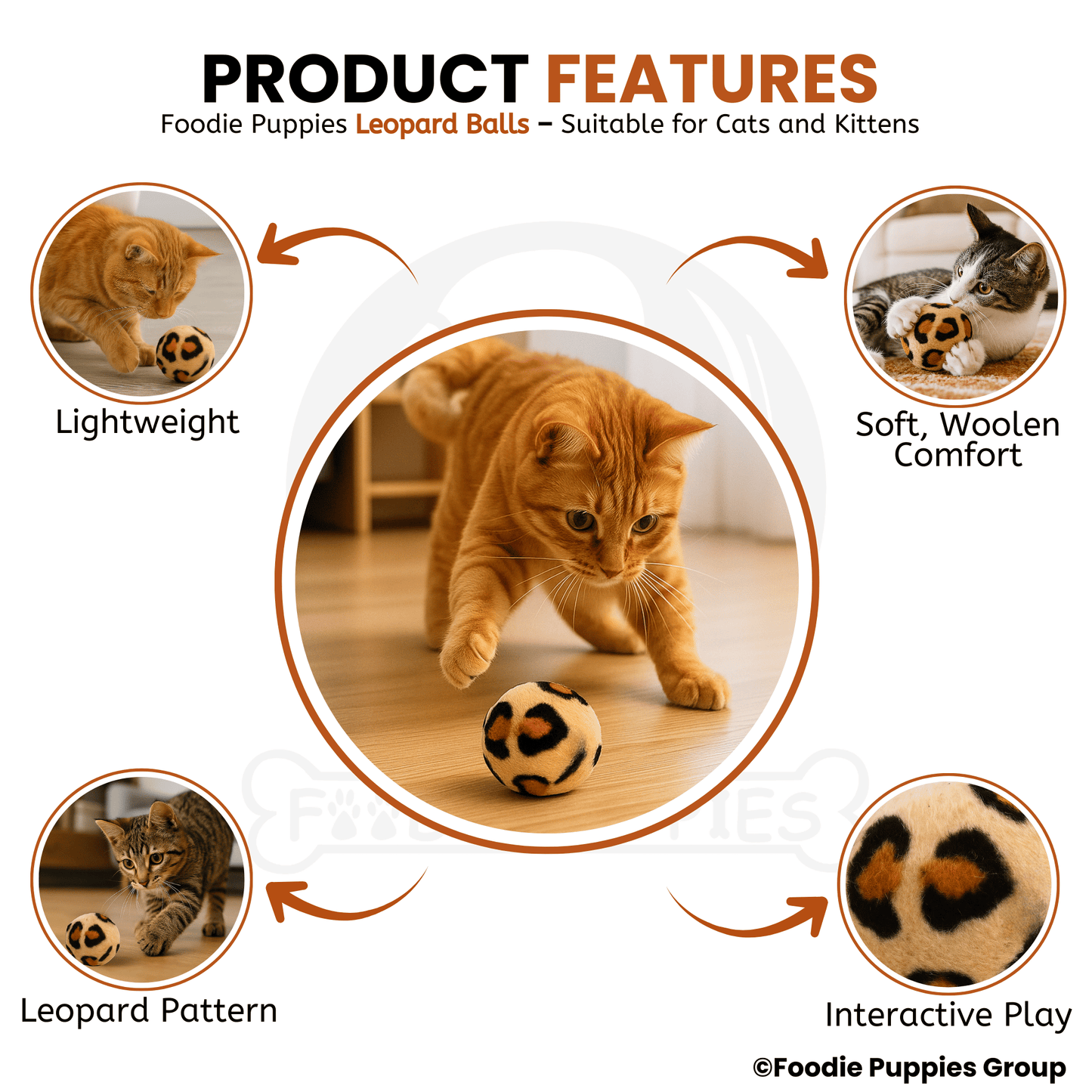 Leopard Mini Balls Toy For Cat 