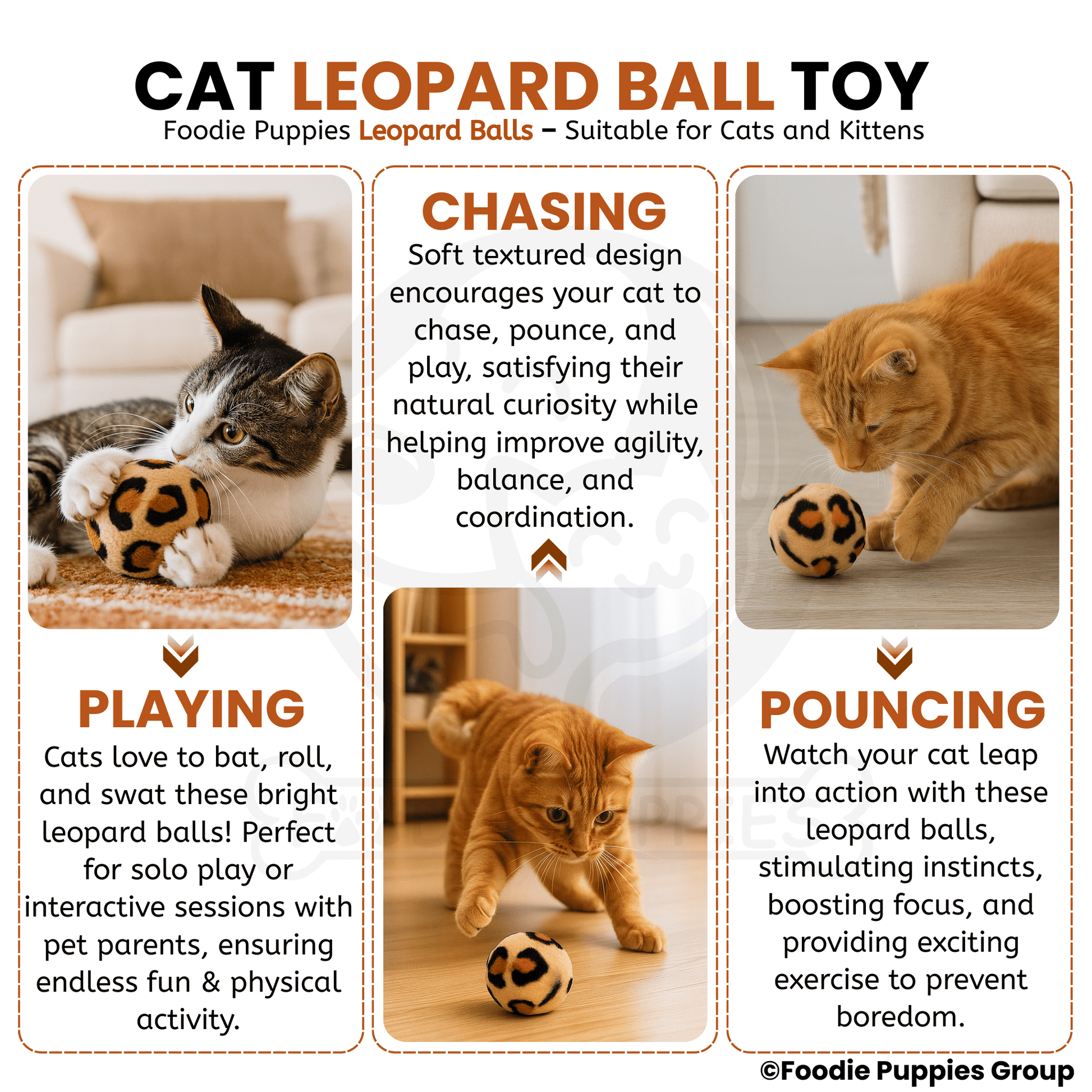 Leopard Mini Balls Toy For Cat 