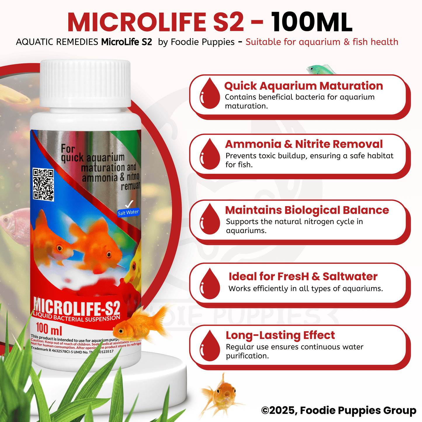 Aquatic Remedies Microlife-S2, 100ml | Fresh & Salt Water