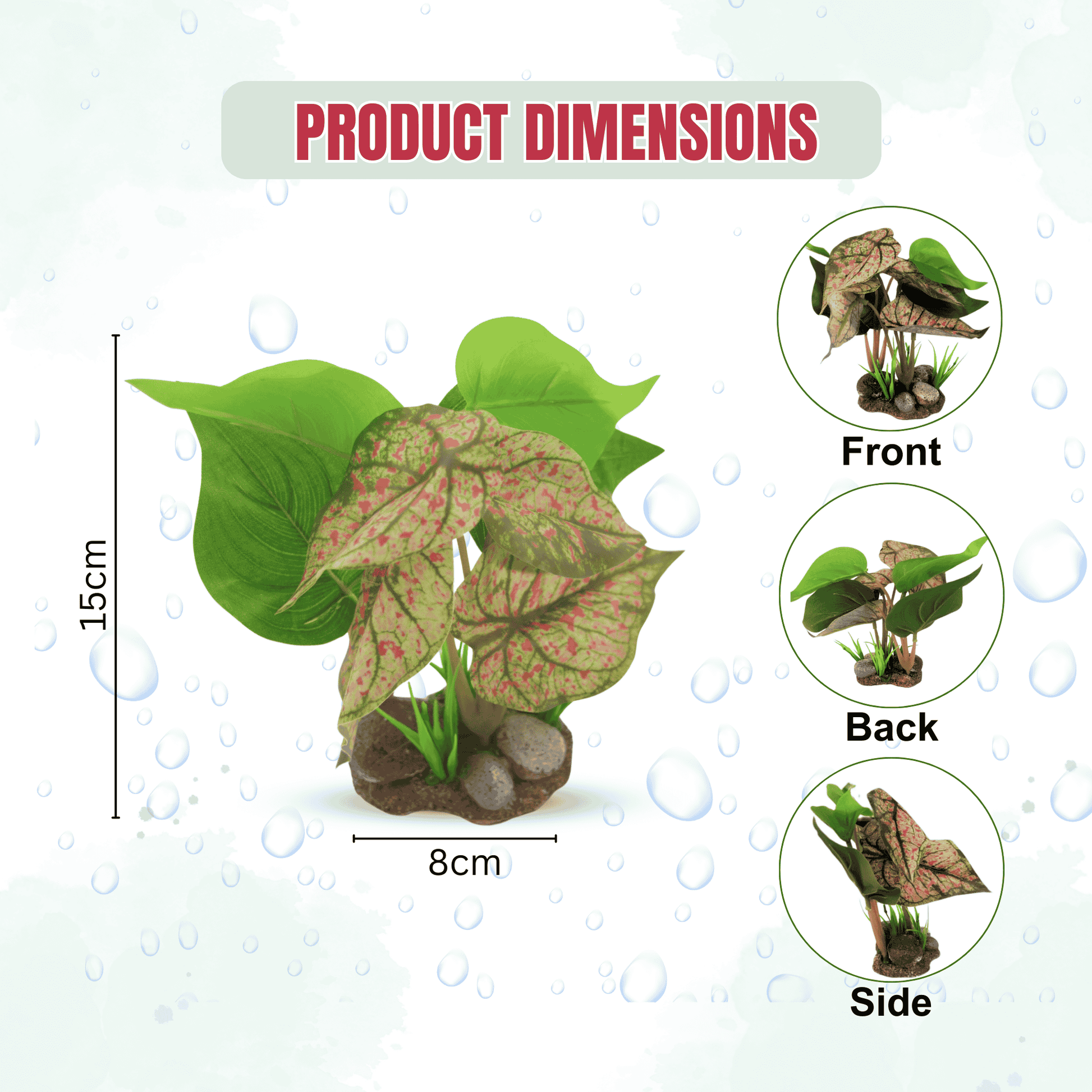 money plant in aquarium Artificial Money Plant for Aquarium with Resin Base