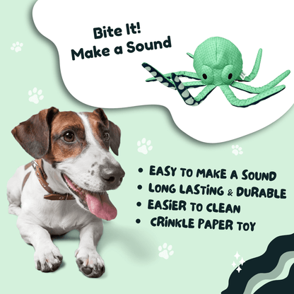 Octopus Squeaky Plush Dog Toy for Small & Medium Dogs