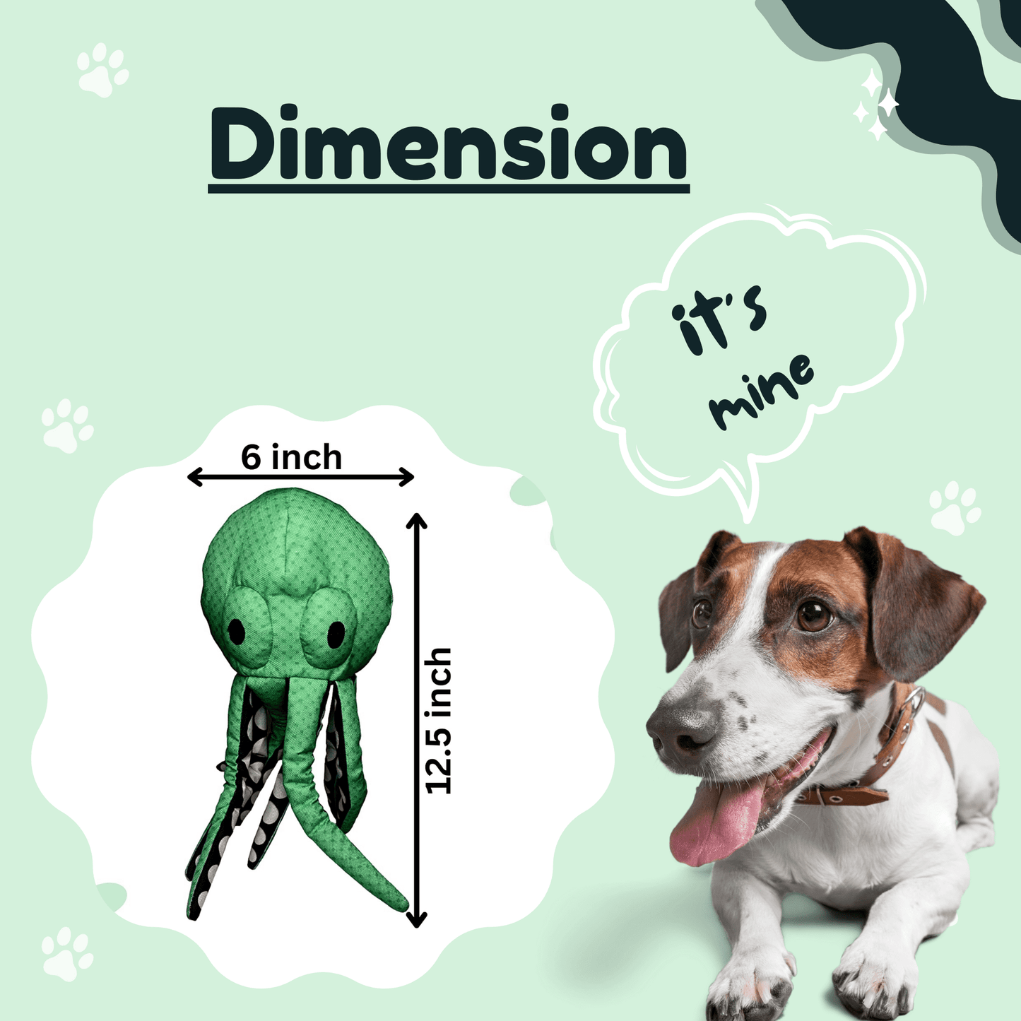 Octopus Squeaky Plush Dog Toy for Small & Medium Dogs