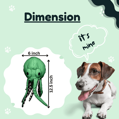 Octopus Squeaky Plush Dog Toy for Small & Medium Dogs