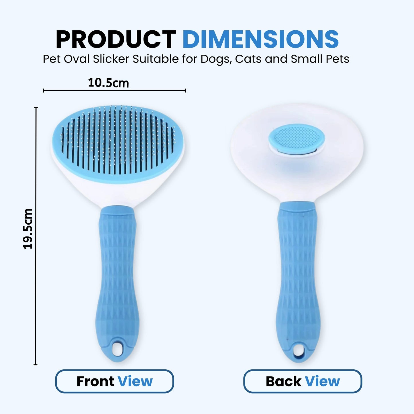 Pet Grooming Slicker for Dogs and Cats - (Oval Slicker)