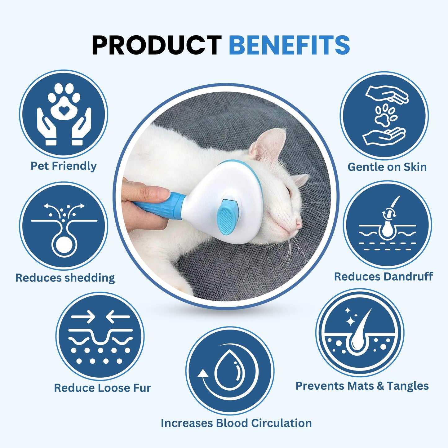 Pet Grooming Slicker for Dogs and Cats - (Oval Slicker)