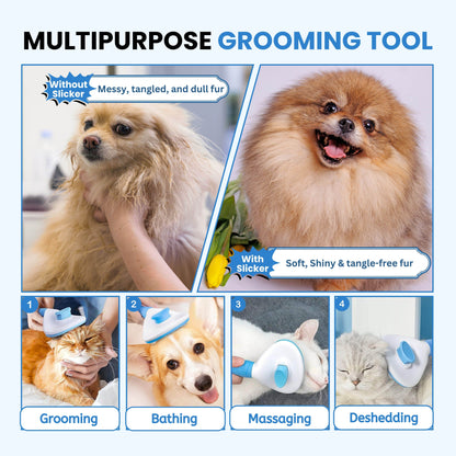 Pet Grooming Slicker for Dogs and Cats - (Oval Slicker)