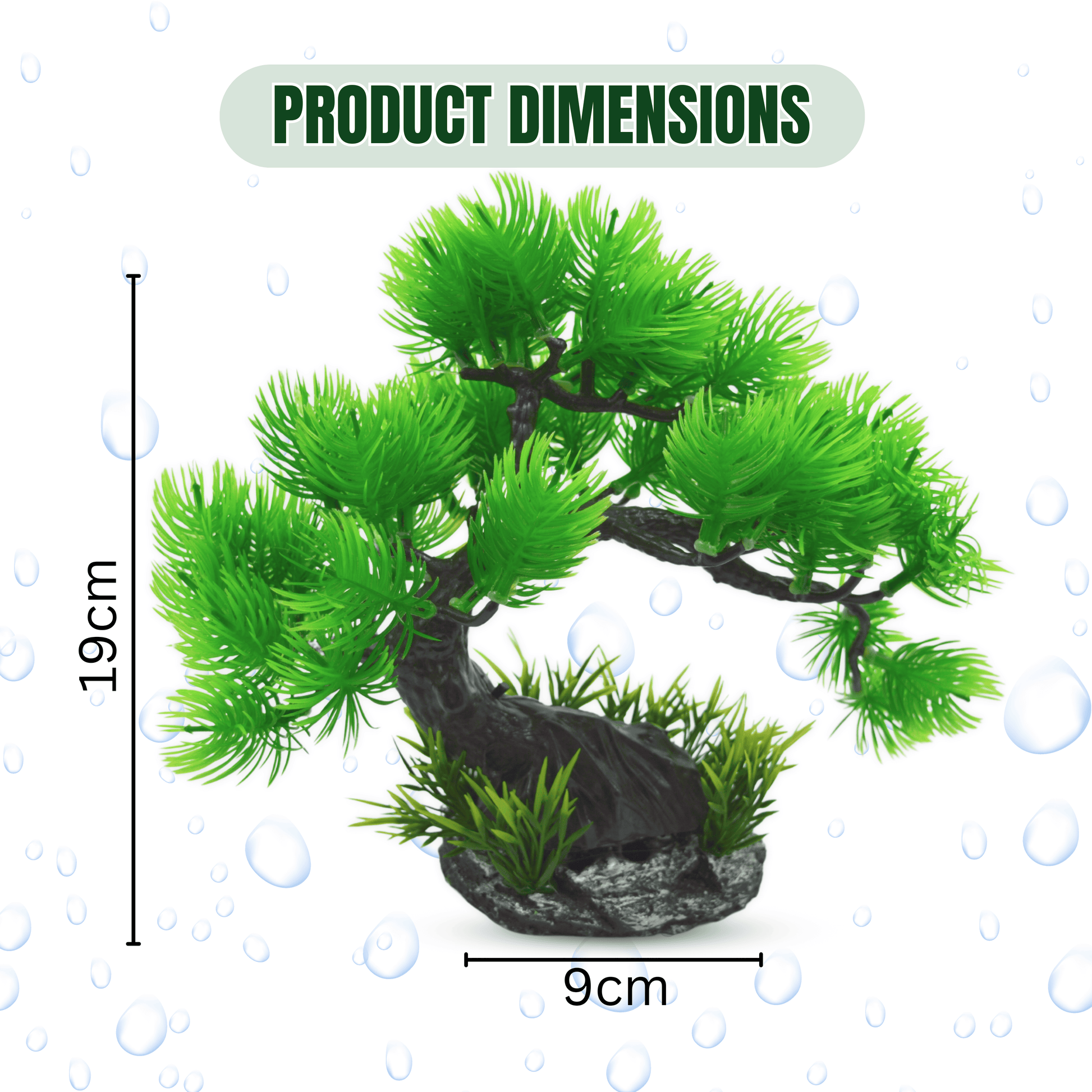 plastic plant tree Pinus Tree Artificial Plant for Aquarium with Resin Base