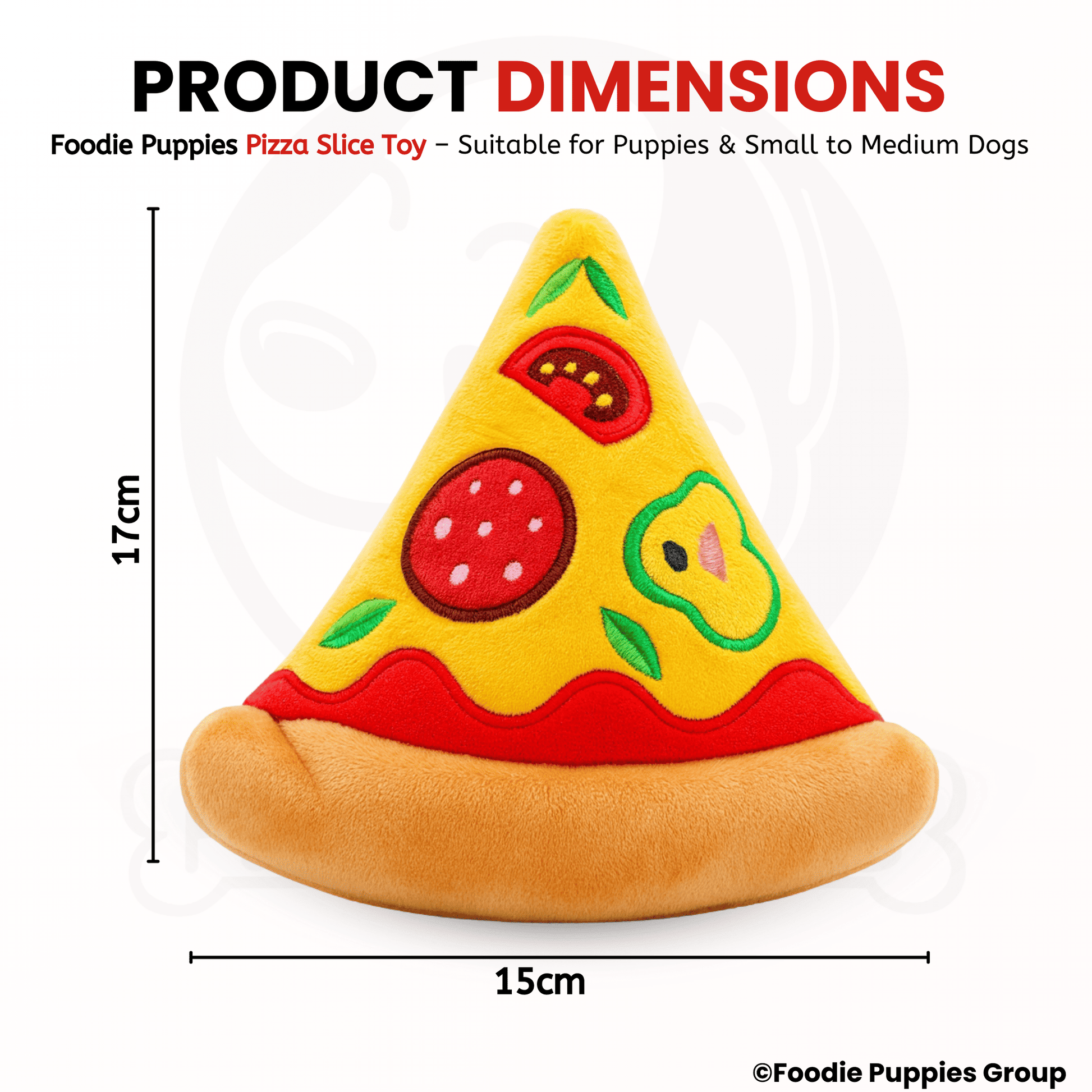 Pizza Slice Soft, Safe & Fun Plush Dog Toy