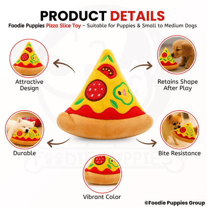 Pizza Slice Soft, Safe & Fun Plush Dog Toy
