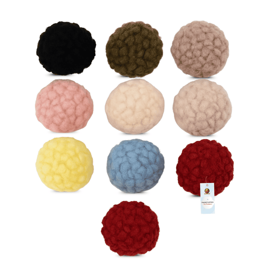 Set of colourful cat mini balls