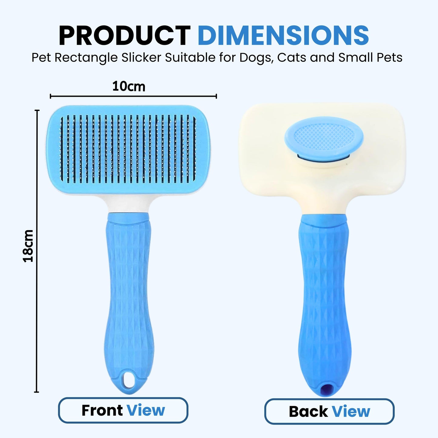 Self-Cleaning Slicker, Grooming Shedding Brush for Dogs & Cats