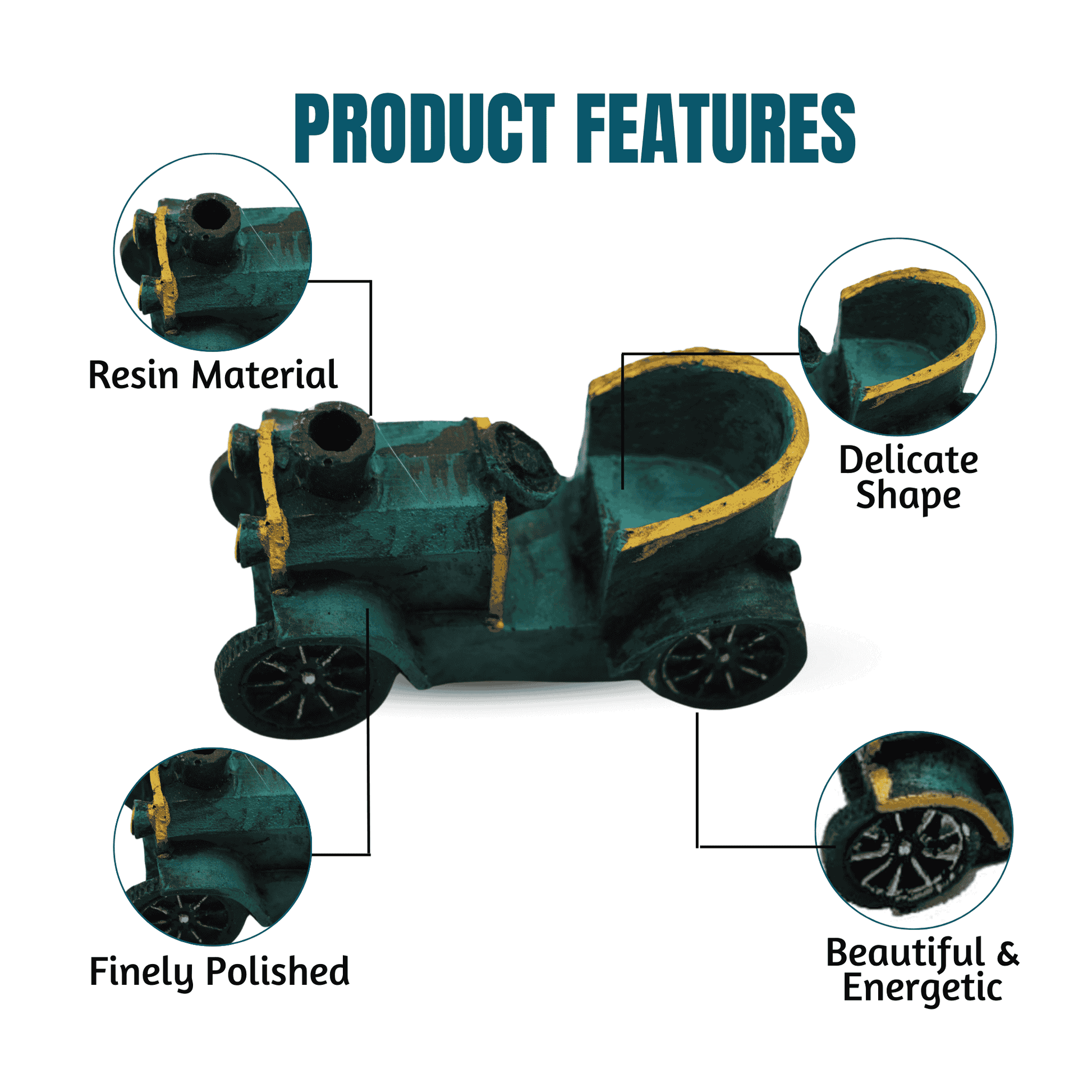 Thematic Retro Chimney Car Decor for Aquarium, Fish Tank Accessories, – Foodie Puppies