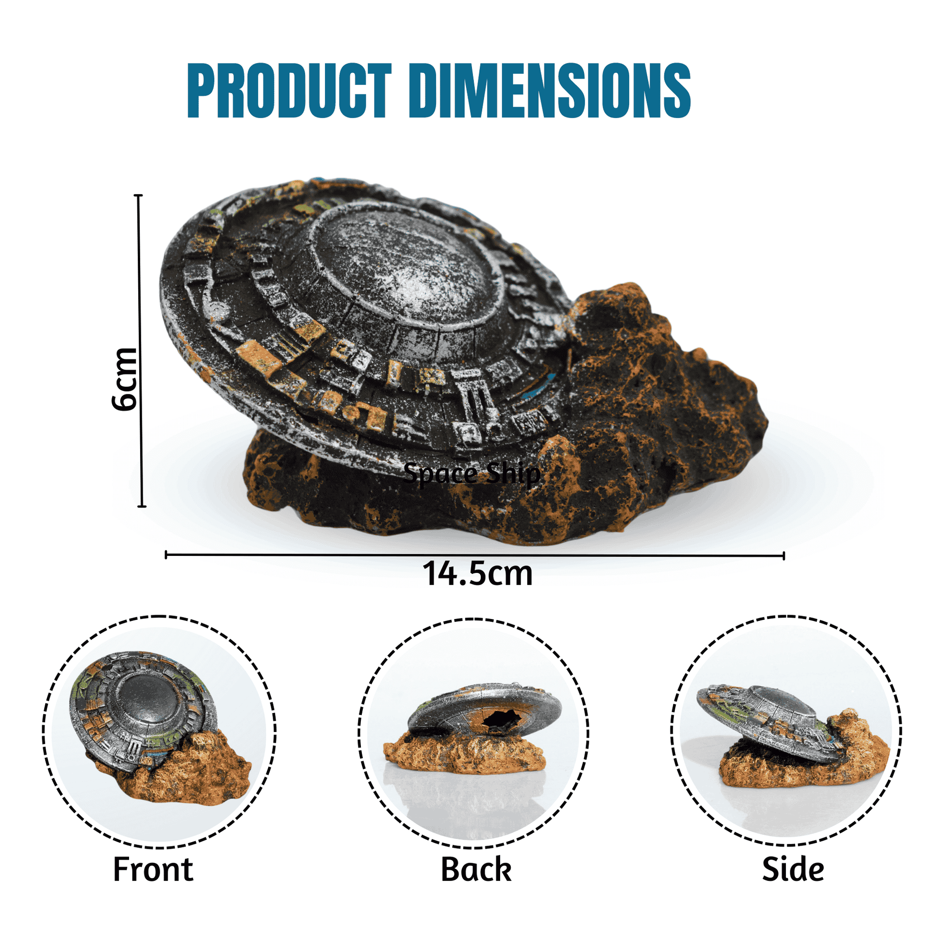 fish tank accessories port elizabeth Thematic Space Ship Decor for Aquarium, Fish Tank Accessories, Pond an – Foodie Puppies