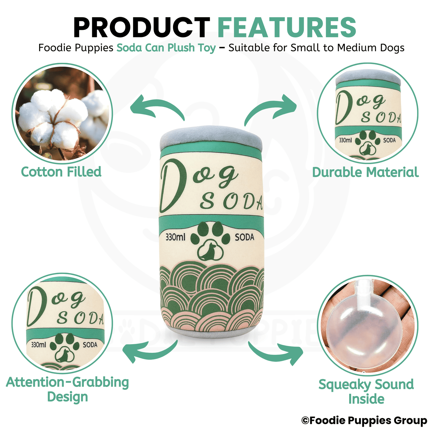 Soda Cane Chew Toy For All Dogs medium