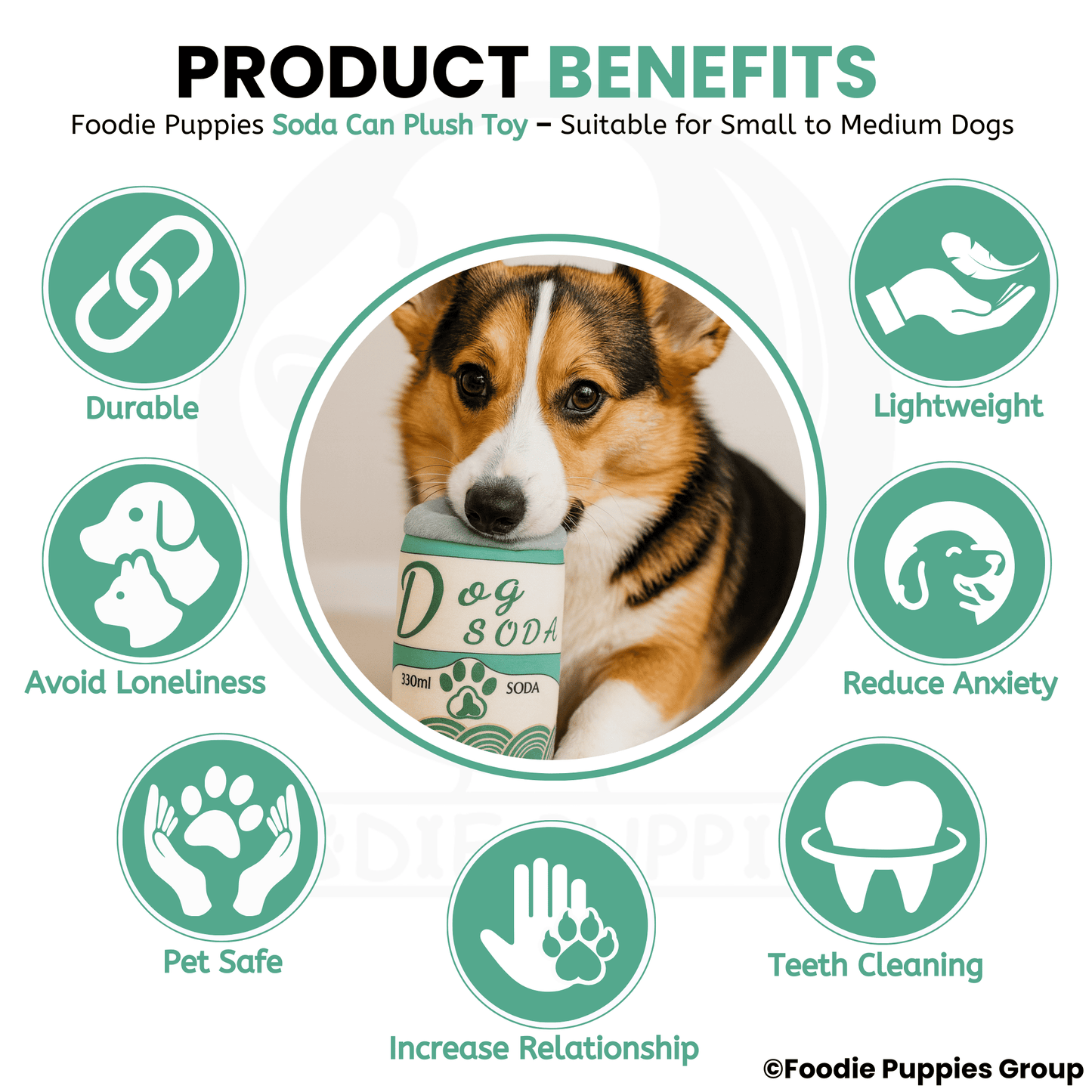 Soda Cane Chew Toy For All Dogs medium