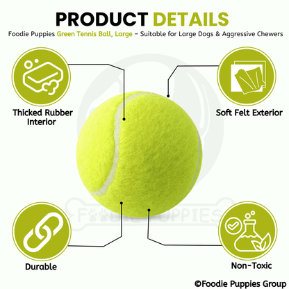 Neo Green Tennis Play Ball (Large) Dog Toy for Medium to Large Dogs
