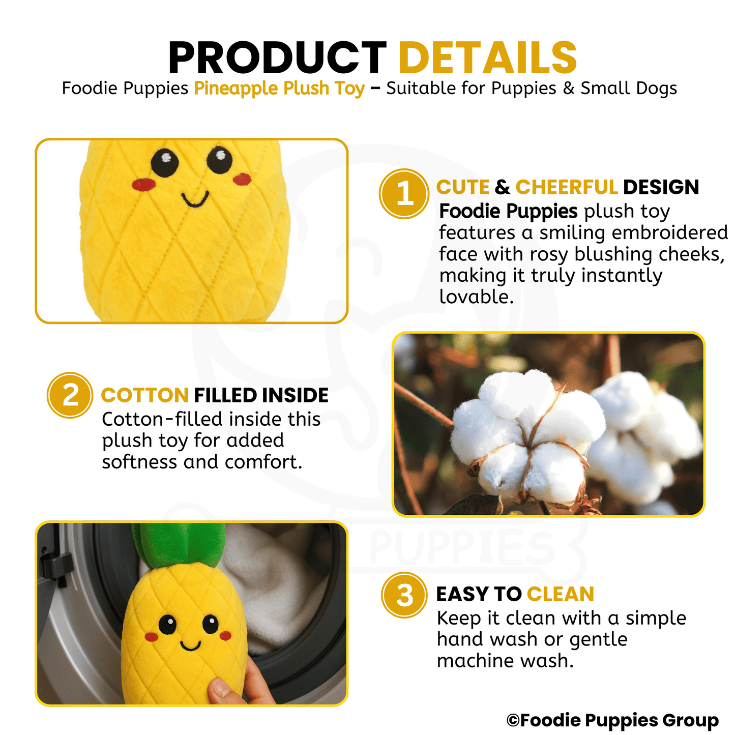 Squeaky Plush Pineapple Toy for Dog 