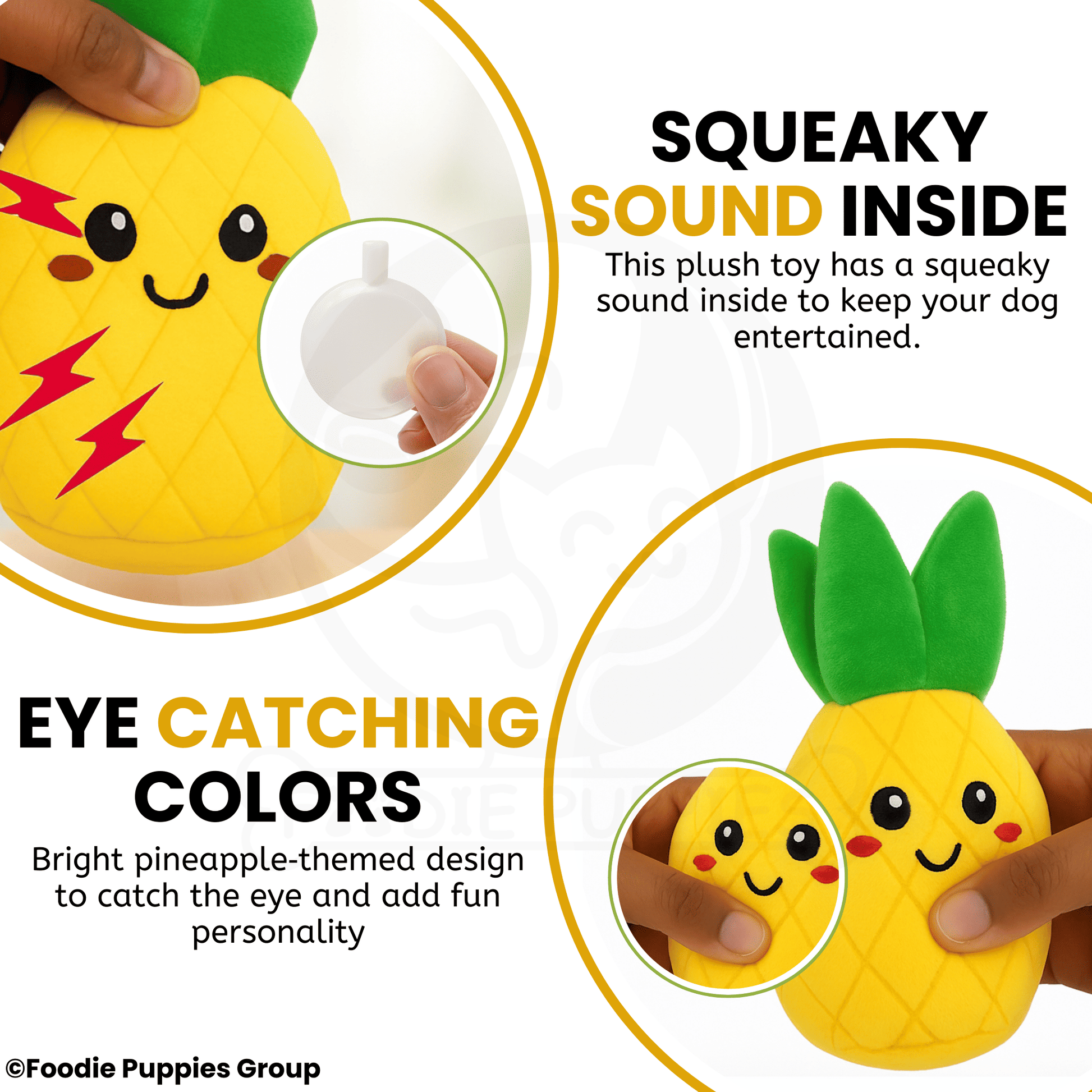 Squeaky Plush Pineapple Toy for Dog 