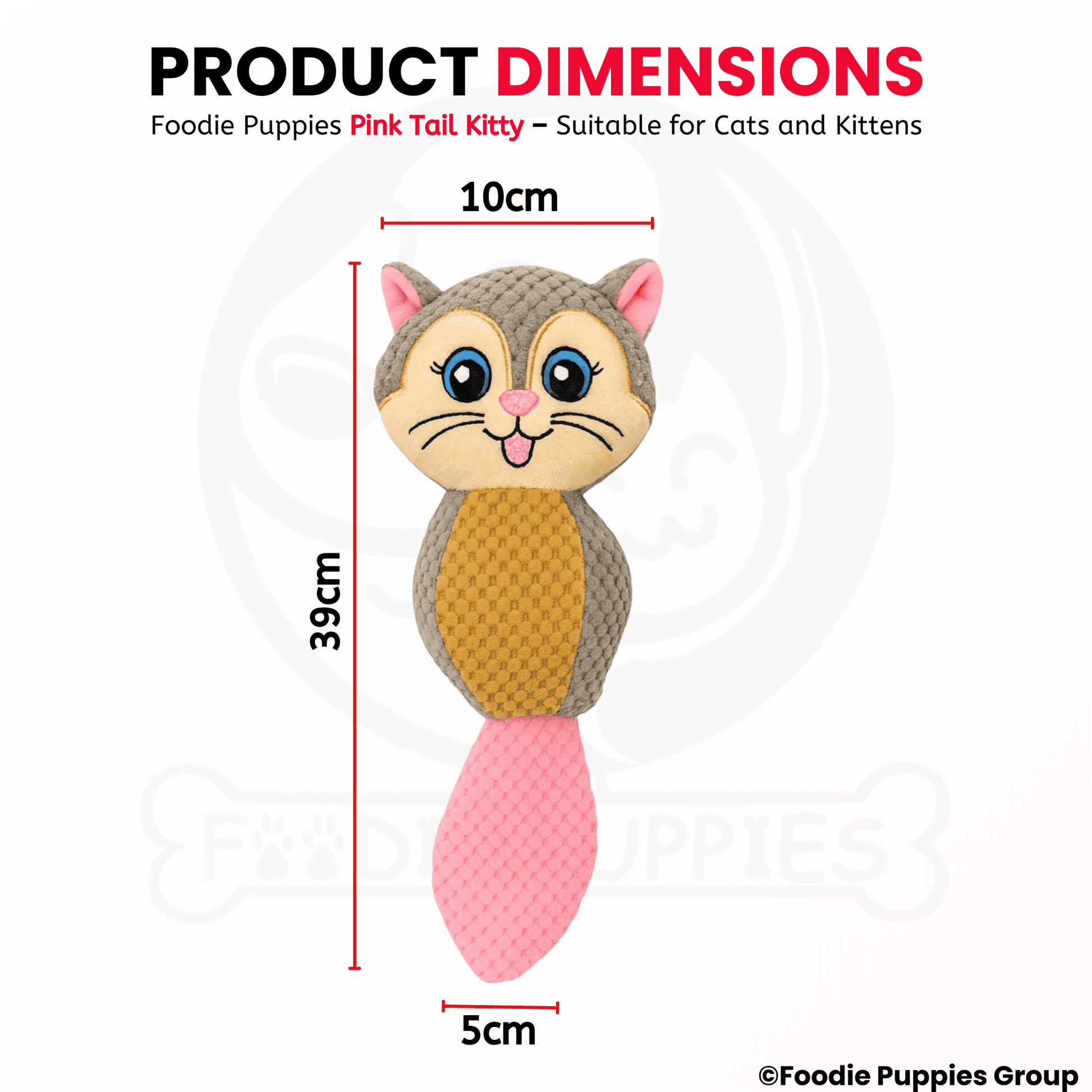 Interactive Cute Kittty Squeaky Plush Toy For Cat & Puppies