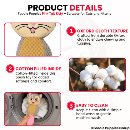 Interactive Cute Kittty Squeaky Plush Toy For Cat & Puppies