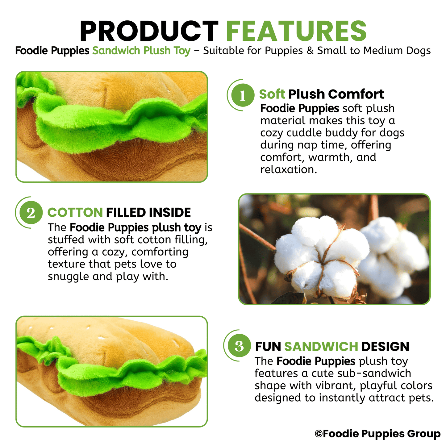 Sandwich Fun Chew Dog Toy