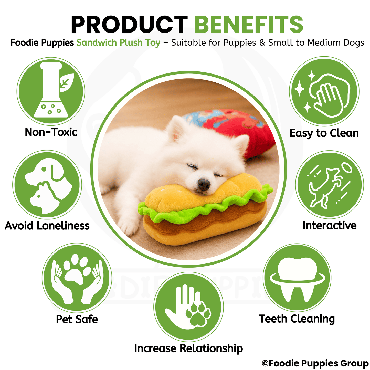 Sandwich Fun Chew Dog Toy